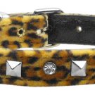 Animal Print Crystal and Pyramid Collars Leopard 12