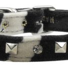 Animal Print Crystal and Pyramid Collars Zebra 10