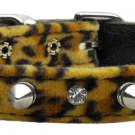 Animal Print Crystal and Spike Collars Leopard 16