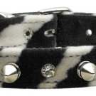 Animal Print Crystal and Spike Collars Zebra 14