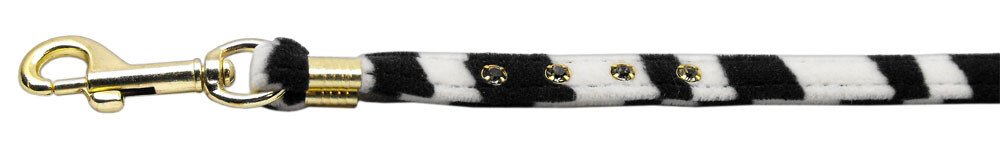 Animal Print Leash Zebra 3/8 Jwl Leash