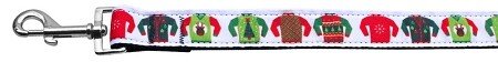 Aqua Moustaches Nylon Dog Collar SM