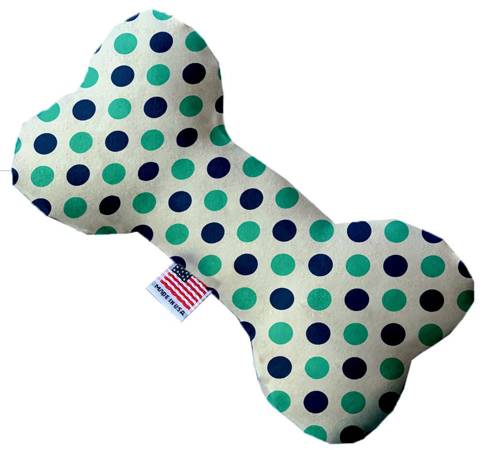 Aquatic Dots 6 Inch Canvas Heart Dog Toy
