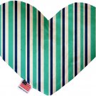 Aquatic Stripes 6 Inch Heart Dog Toy