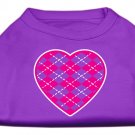 Argyle Heart Pink Screen Print Shirt Purple XXXL (20)