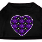 Argyle Heart Purple Screen Print Shirt Black XXXL (20)