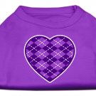Argyle Heart Purple Screen Print Shirt Purple Sm (10)