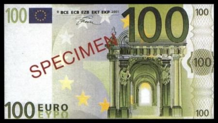 100 EURO SPECIMEN BANKNOTE - UNCIRKULATED