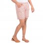 Block Shop Hand Block Print Cotton Fabric Pink Colorblock Bermuda Shorts Women