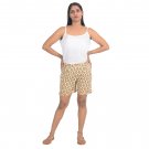 Block Shop Yellow Floral Fabric Pure Cotton Bermuda Shorts Women