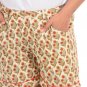 Block Shop Yellow Floral Fabric Pure Cotton Bermuda Shorts Women