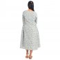 Block Shop Floral Hand Block Print Kurta Cotton Grey Fabric For Sale