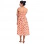 Block Shop Cotton Hand Block Print Fabric Neck Rope Bobbin Elastic Dress For Ladies