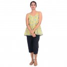 Block Shop Blue Floral Block Print Bagru Queen Bobbin Short Top Online