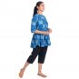 Block Shop Cotton Hand Block Print Fabric Butterfly Print Peplum Top For Ladies
