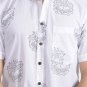 Block Shop Men's Pure Cotton Print Half Sleeve Relax Fit Wear White Shirt Sale