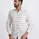 Block Shop Buy White Hand Block Printed Cotton Shirt For Men At Best Price