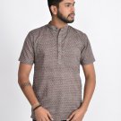 Block Shop Indian 100% Cotton Men Shirt Kurta Tunic Floral Hand Block Print Sale