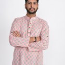 Block Shop Cotton Print Fabric Pink Long Sleeve Hand Block Print Sale