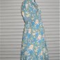 Block Shop Floral Print Hand Block Blue A Line Midi Dress Pure Cotton