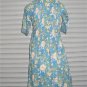 Block Shop Floral Print Hand Block Blue A Line Midi Dress Pure Cotton
