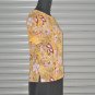 Block Shop Floral Pink Floral Cotton Material Yellow Womens Short Sleeve Top
