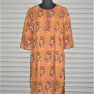 Block Shop Orange Floral Kurta For Ladies Hand Block Print Fabric Jaipur
