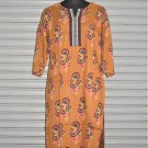 Block Shop Orange Floral Kurta Design Hand Block Print Fabric Manufacturers
