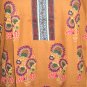 Block Shop Orange Floral Kurta Design Hand Block Print Fabric Manufacturers
