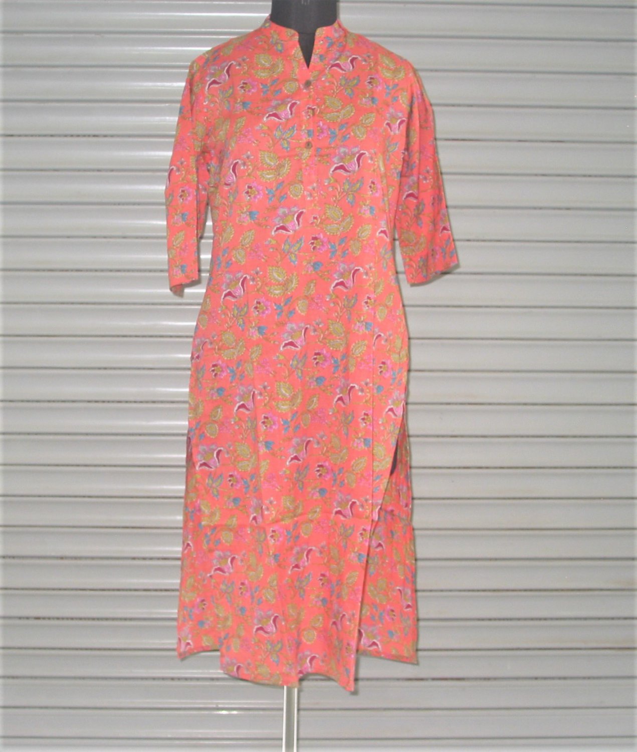 Block Shop Multi Colored Flower Girl Dresses Cotton Hand Block Print Kurta