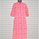 Block Shop Pink Geometric Pattern Hand Block Print Fabric Manufacturers