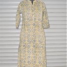 Block Shop Gray Floral Dress Cotton Hand Block Print Kurta