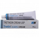 Tretin cream 0.025% for vitamin A use for skin shining and pimple removing 30 gm