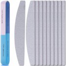 Nail File Double Sided Emery Board Nail Natural and Care 11 Pcs Manicure Tool Kit 100/180 Grit