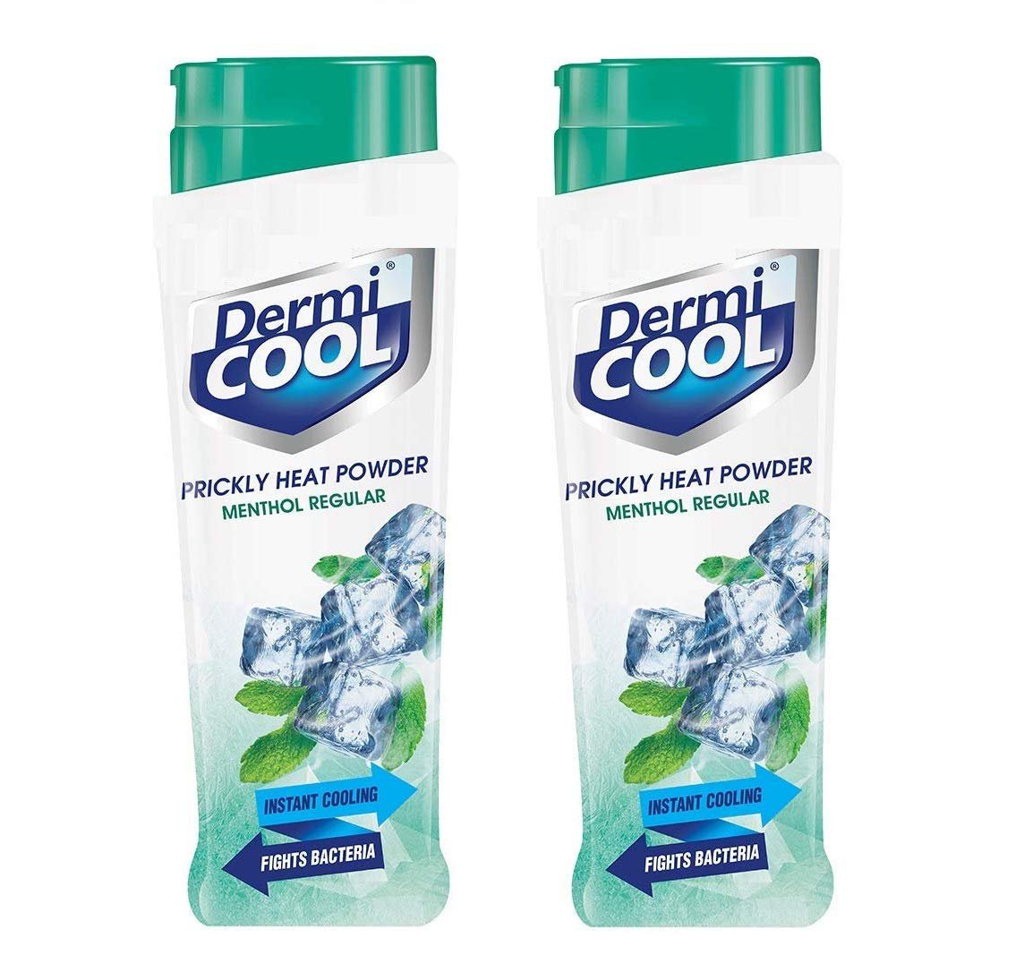 Dermicool powder Menthol Regular 150g Each (Pack of 2)