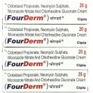 FOURDERM SKIN  INFECTION CREAM 20 GM EACH  (PACK OF 5)