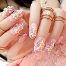 ARTIFICIAL 3D  NAILS (24pcs with Glue Sheet+Wooden Stick+Nail File) (A04)