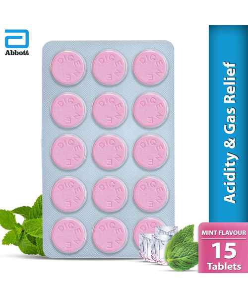 Digene Acidity & Gas Relief Tablets 15s- Mint Flavour 60 tablet