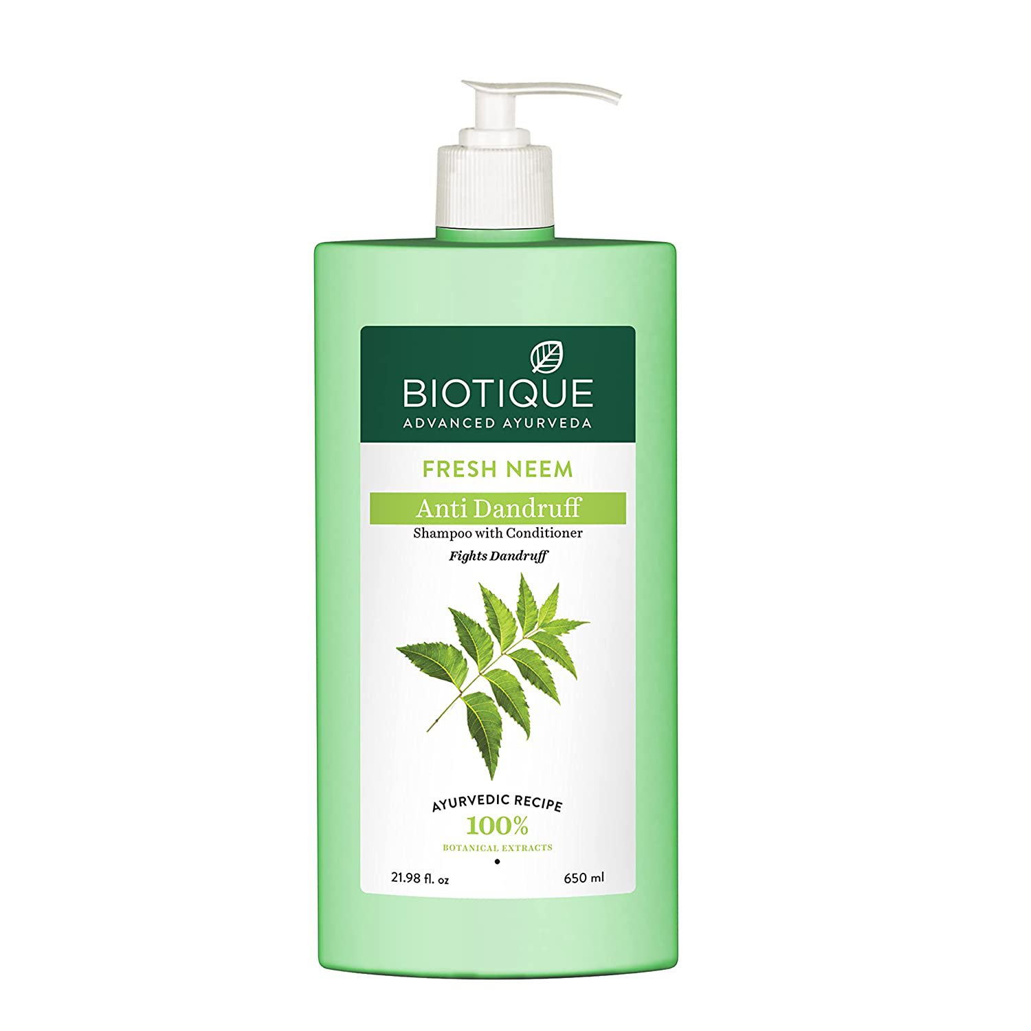 Biotique Fresh Neem Anti Dandruff Shampoo with Conditioner 650 ml