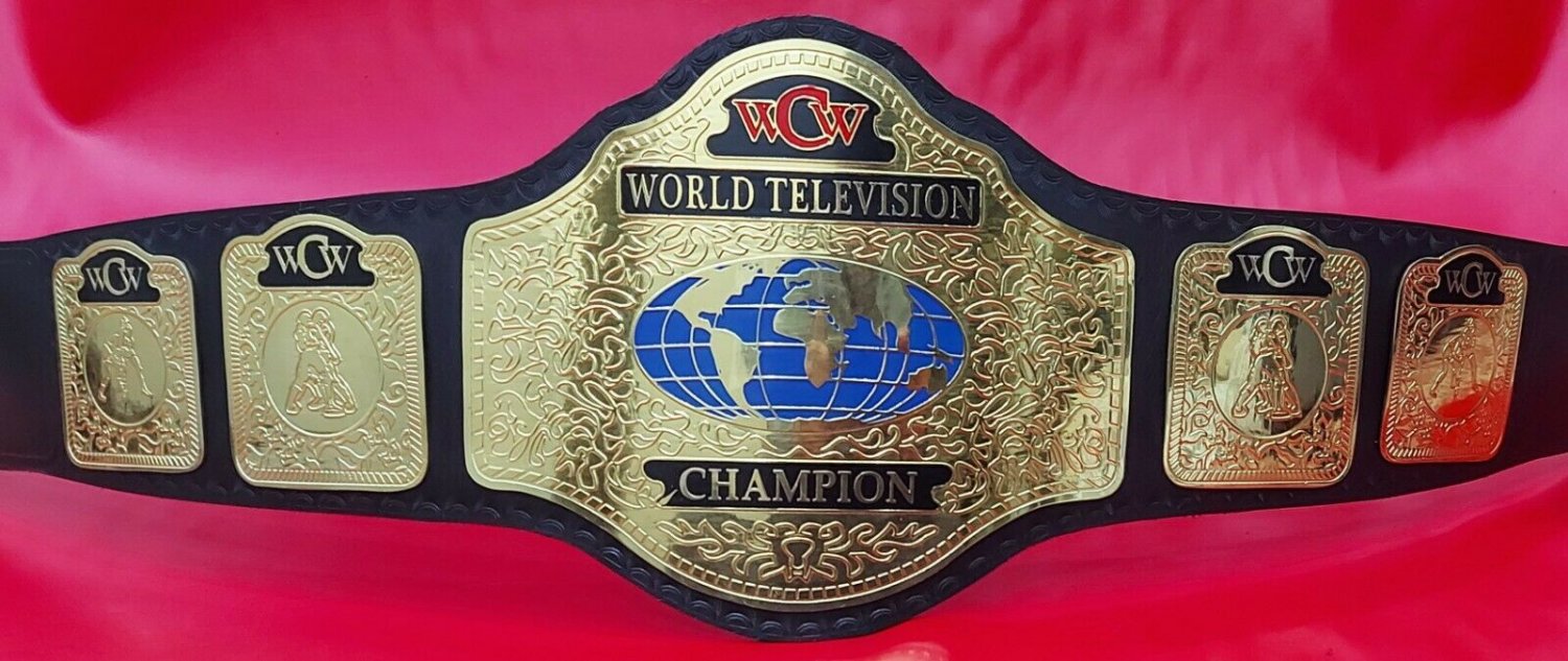 WCW World TELEVISION Wrestling Championship Belt 2mm Brass plates Adult Size.