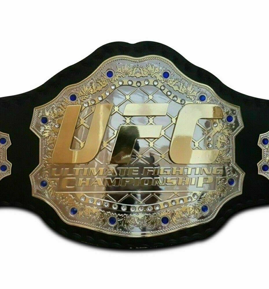 UFC Ultimate Fighting Championship Belt Adult Size BRASS Title Leather Strap