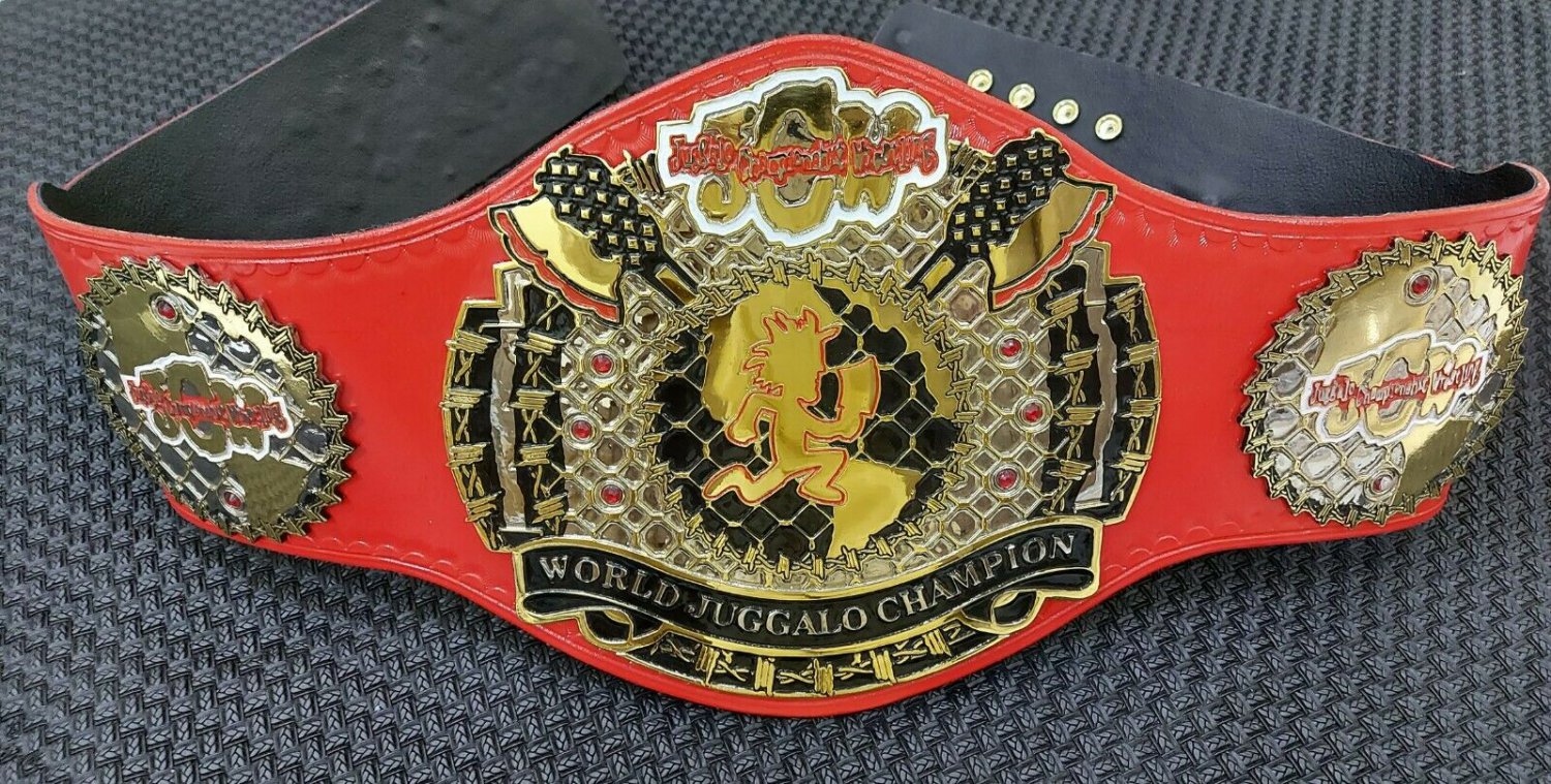 JCW Juggalo Championship Wrestling World Title Belt Zinc plates Flexible Leather