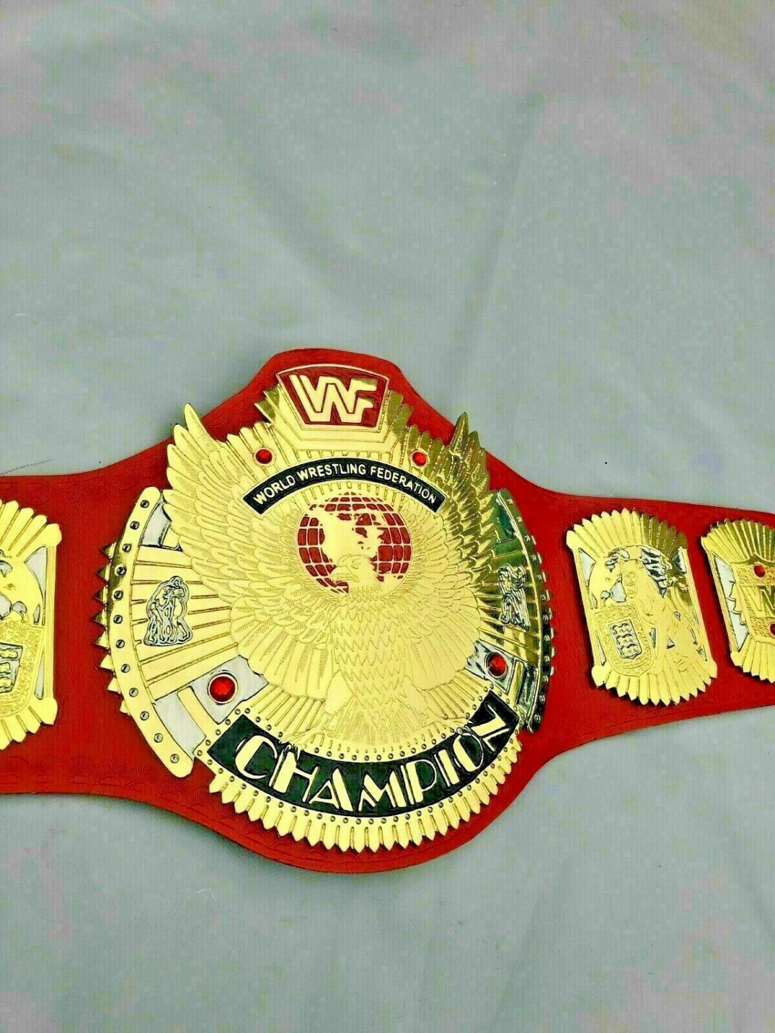 WWF Hybrid Classic Gold Winged Eagle Championship Belt Adult Size.2mm