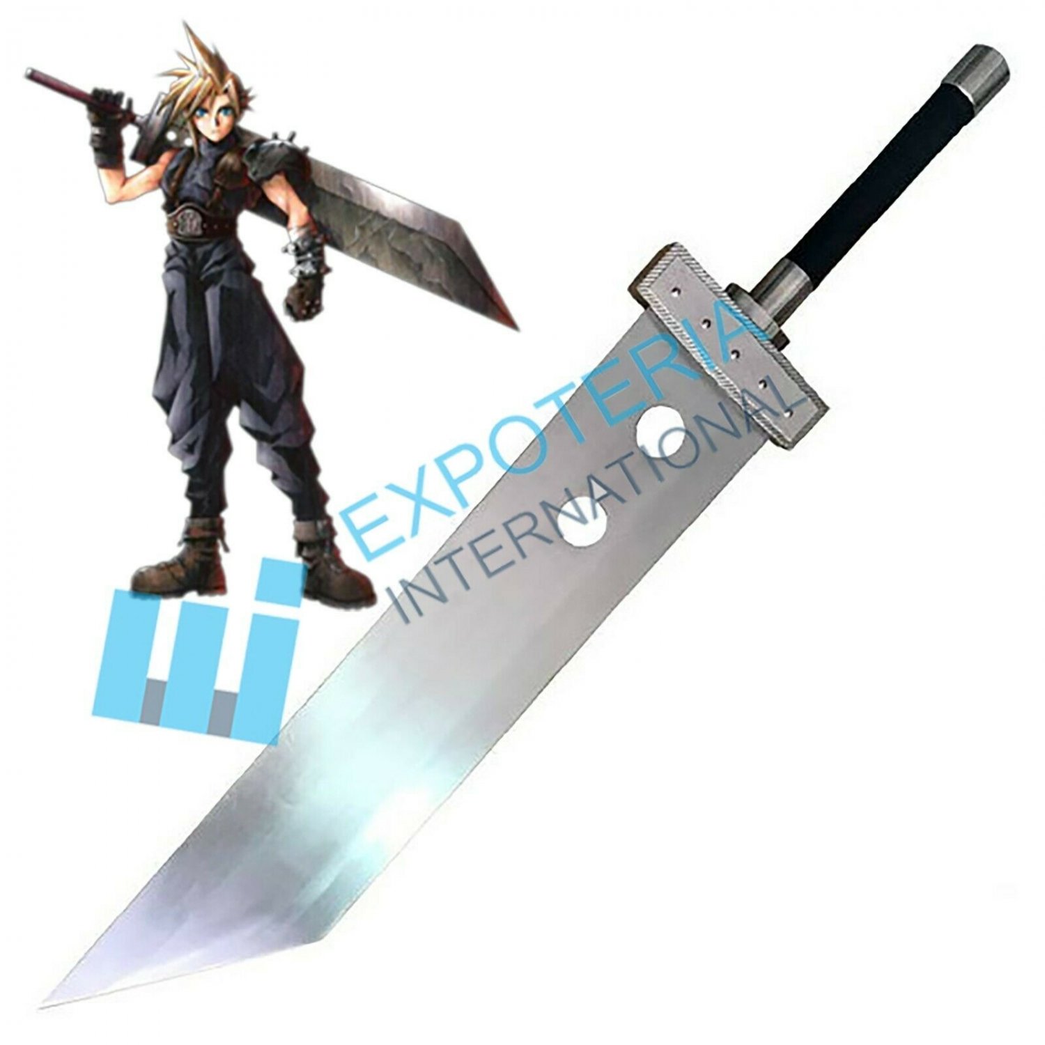 Final Fantasy Cloud Strife Buster  52" Sword with Stand & Leather Sheath
