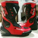 Suzuki Motorbike shoes Top Quality  Leathers Racing Motorcycle Boots