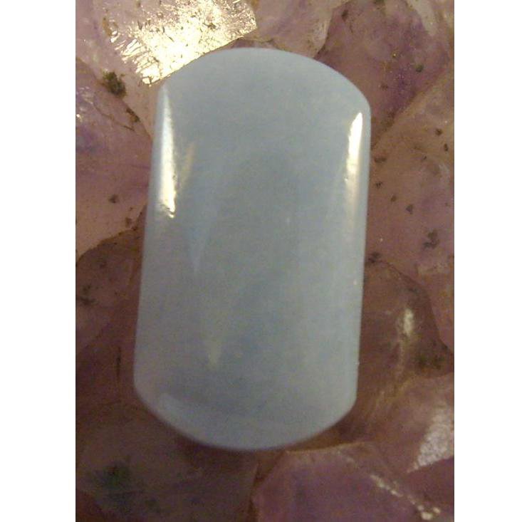 Angelite cabochon, 26.5 X 14mm Freeform