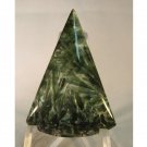Seraphinite cabochon, 37 X 25.5mm fan Seraphinite cabochon, 37 X 25.5mm fan