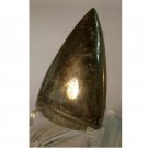 Pyrite in white quartz cabochon, 38X24mm freeform