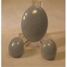 Angelite cabochon, 3 piece oval cut set