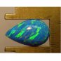 Blue lab created opal cabochon, 19.5X12mm drop